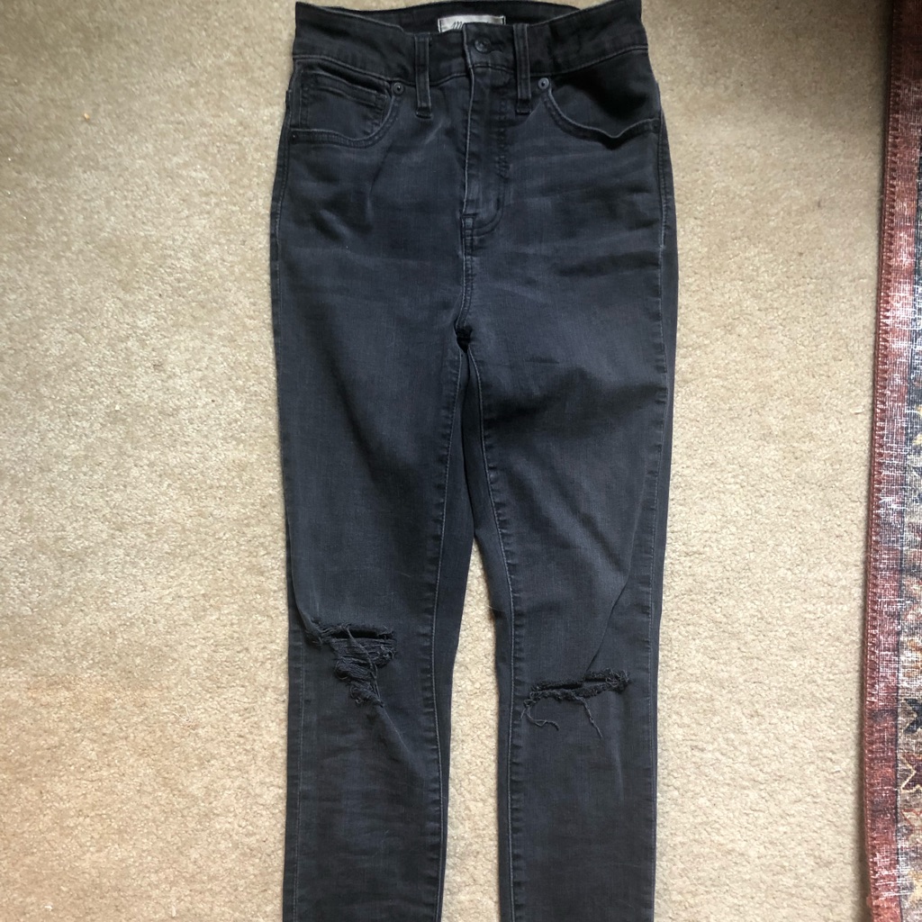 Euc Madewell High Rise Curvy Distressed Jeans